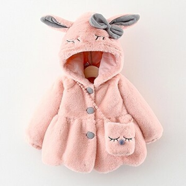 Manteau en peluche avec oreilles de lapin pour bébés 28735 kkwyg3