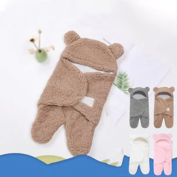 Pyjama en cachemire pour bébé en forme d'ours à plusieurs coloris