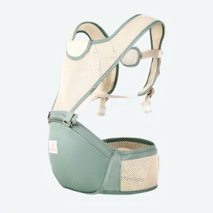 Sac à dos porte-bébé avec pochette avec un fond blanc