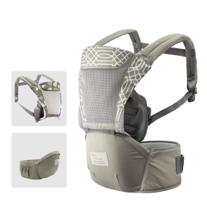 Porte-bébé ergonomique avec siège pour bébé avec un fond blanc