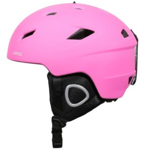 Casque de cyclisme léger pour enfant rose avec un fond blanc
