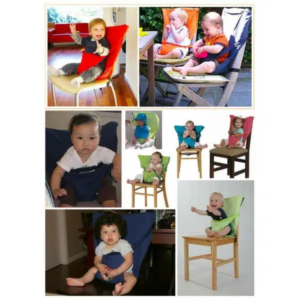 Coussin de chaise bébé avec ceinture de sécurité 32553 0iywpq