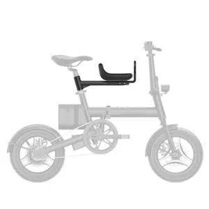 Siège de vélo amovible pour bébé avec un fond blanc