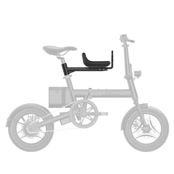 Siège de vélo amovible pour bébé avec un fond blanc