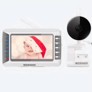 Babyphone vidéo HD 1080P avec un fond blanc