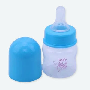 Biberon pour bébé de haute qualité 60ml bleu avec un fond blanc