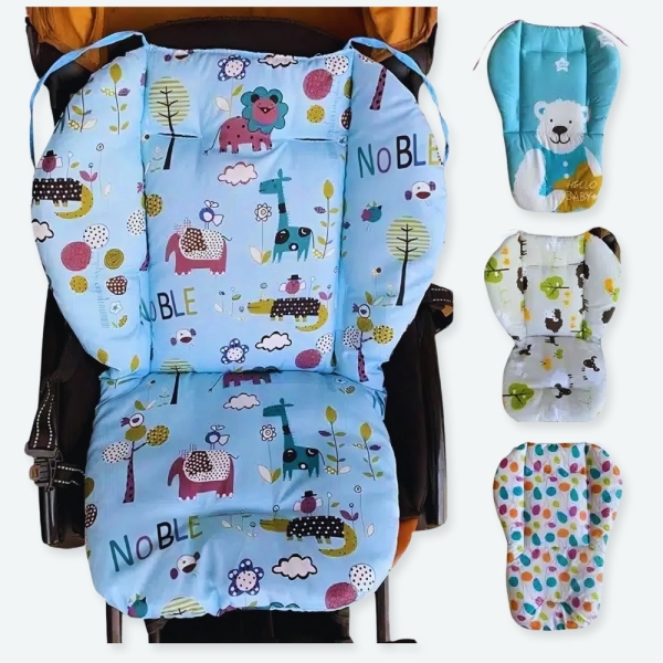 Coussin de chaise haute à joli motif pour bébé avec un fond blanc