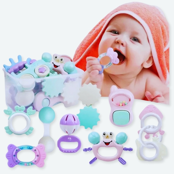 Hochet pour bébé de 0 à 12 mois avec un bébé