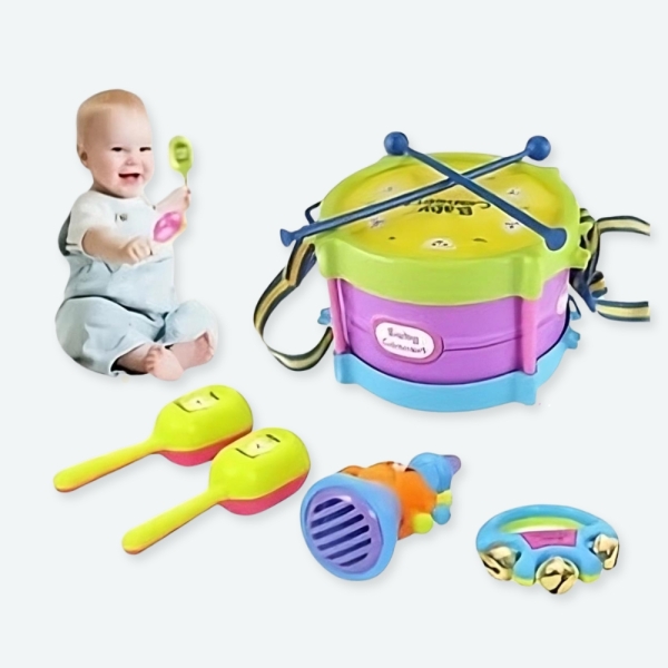 Kit instrument de musique pour bébé, plusieurs motif et très pratique.