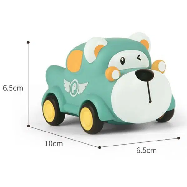 Voiture jouet Montessori en caoutchouc pour enfants – Image 2