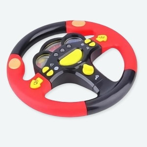 Volant de Simulation pour enfants rouge et noir.