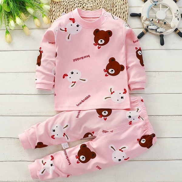 Pyjama avec petit ours brun Pyjama d Automne Manches Longues et Dessin d Animaux pour B b et Enfant V tement 2