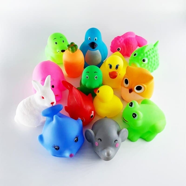 Lot de 10 jouets de bains en forme d'animal pour bébé 41741 7cvyko