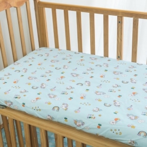 Drap-housse de lit en coton doux à motif animal pour bébé