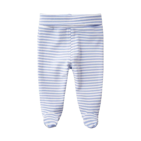 Pantalon à pied 100% coton pour bébé 1 à 6 mois -1