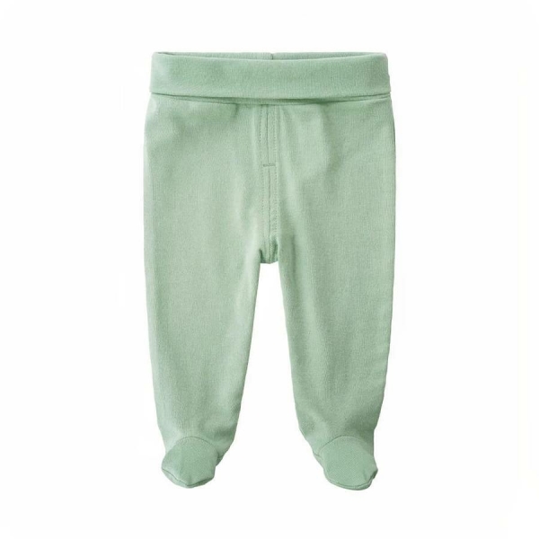 Pantalon à pied 100% coton pour bébé 1 à 6 mois -4