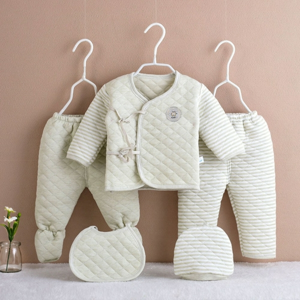 Ensemble vêtement en coton épais pour bébé 2