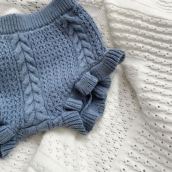Short tricoté à volants pour bébé – Image 10