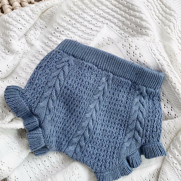 Short tricoté à volants pour bébé – Image 11