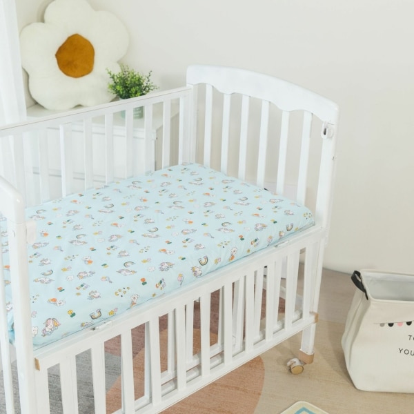 Drap-housse de lit en coton doux à motif animal pour bébé Drap housse de lit en coton doux a motif animal pour bebe