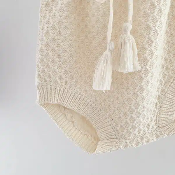 Short tricoté en coton pour bébé – Image 2