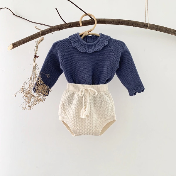 Short tricoté en coton pour bébé Short tricote en coton pour bebe1