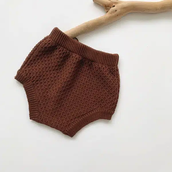 Short tricoté en coton pour bébé – Image 8