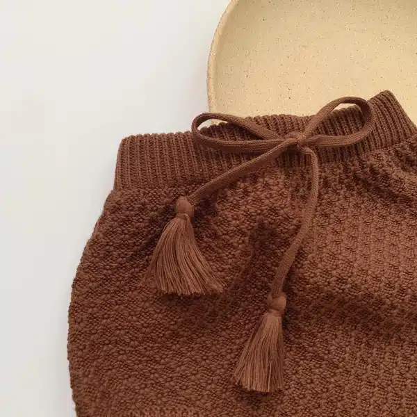 Short tricoté en coton pour bébé – Image 10