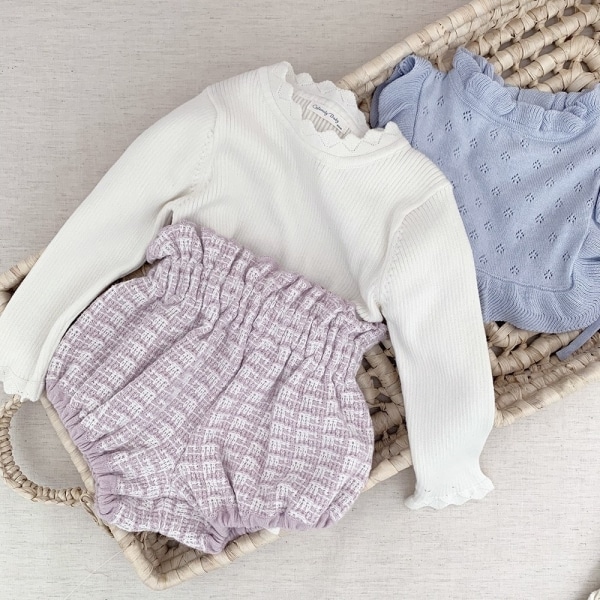 Short tricoté style vintage pour bébé Short tricote style vintage pour bebe5