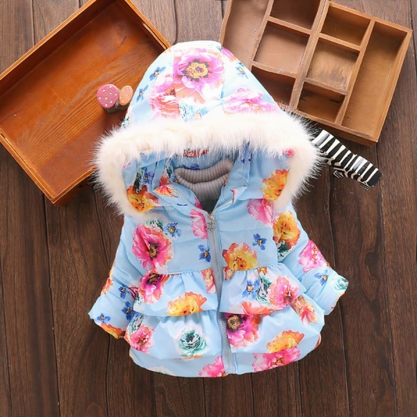 Parka florale avec capuche-6