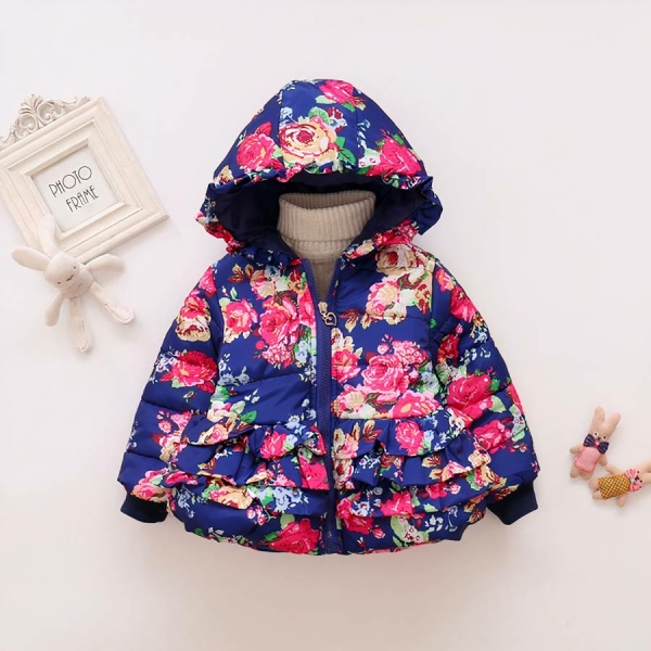 Parka florale avec capuche – Image 4