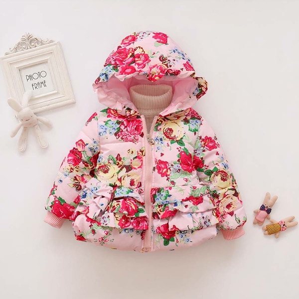 Parka florale avec capuche-4