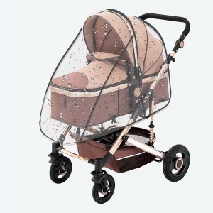 Housse de poussette imperméable pour bébé avec un fond blanc