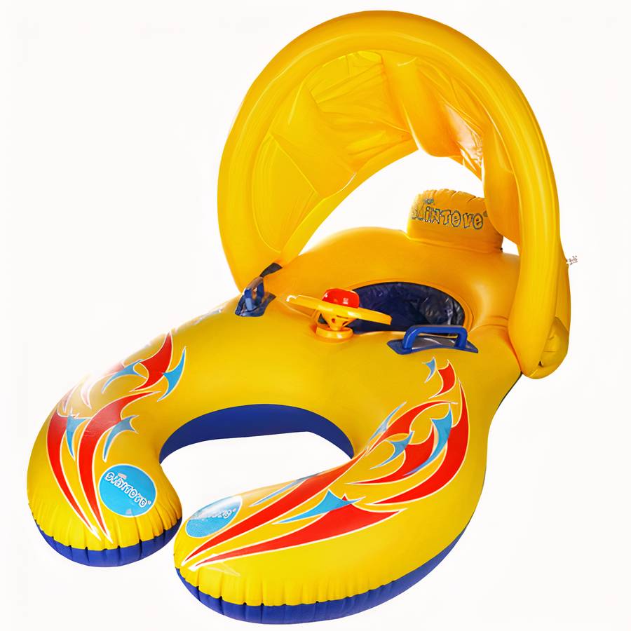 Bouée pour bébé gonflable avec ombrelle – Image 3