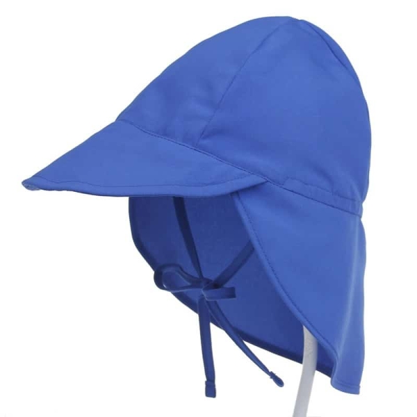 Casquette de bain ajustable pour bébé protection UPF 50+ Blue solid chapeau de soleil pour bebe spf 50 c variants 6