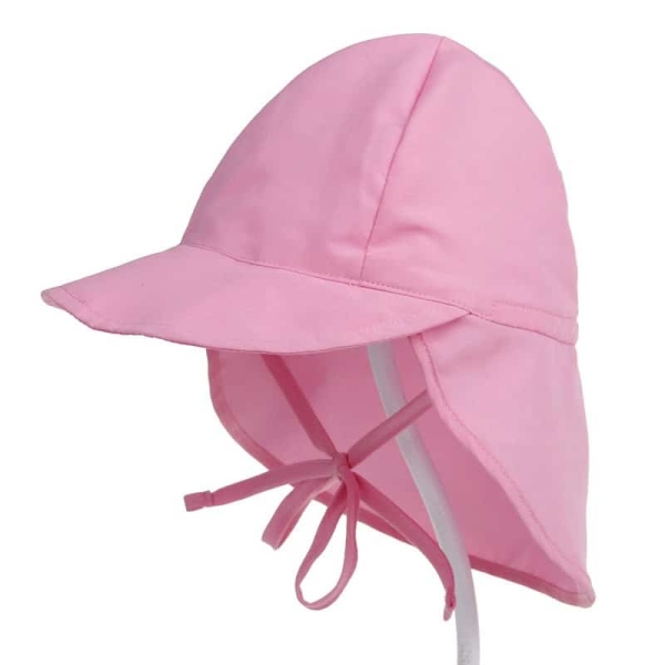 Casquette de bain ajustable pour bébé protection UPF 50+ Pink solid chapeau de soleil pour bebe spf 50 c variants 7