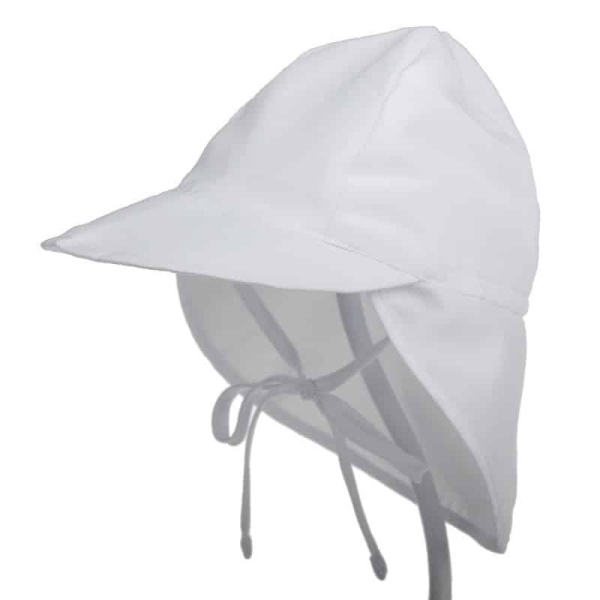 Casquette de bain ajustable pour bébé protection UPF 50+ White solid chapeau de soleil pour bebe spf 50 c variants 0