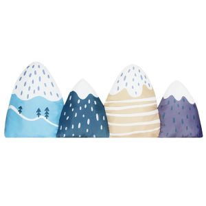 Tour de lit pour bébé en forme de montagnes de plusieurs couleurs