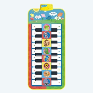 Tapis d'éveil musical pour enfant de type piano rouge et vert
