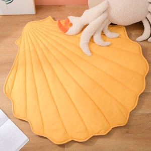 Tapis de sol pour bébé en forme de coquillage orange