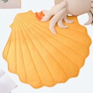 Tapis de sol pour bébé en forme de coquillage orange