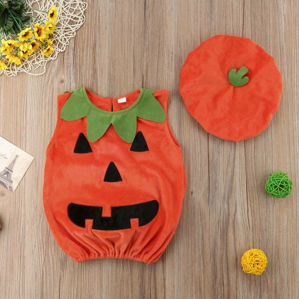 Déguisement halloween bebe en forme de citrouille – Image 2