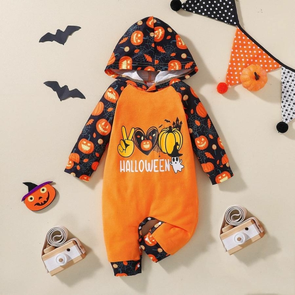 Combinaison d'halloween bébé à capuche – Image 3