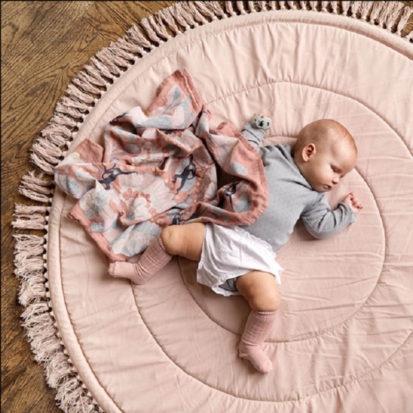 Tapis de sol rose en coton doux pour bébé 51540 ii55i3