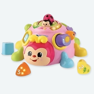 jouet eveil bébé cocinelle des formes a plusieurs motifs.