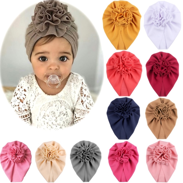 Bandeaux turban à nœud pour bébé fille couleur unie à plusieurs coloris