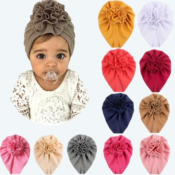 Bandeaux turban à nœud pour bébé fille couleur unie à plusieurs coloris