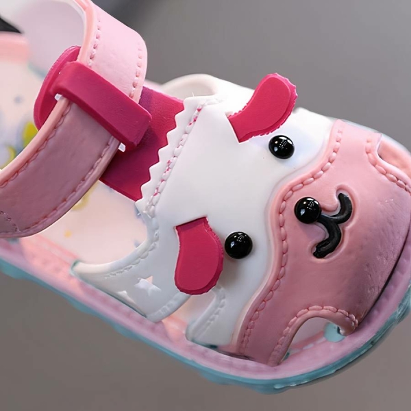 Sandales d'été souples pour enfants avec visage petit ourson – Image 2