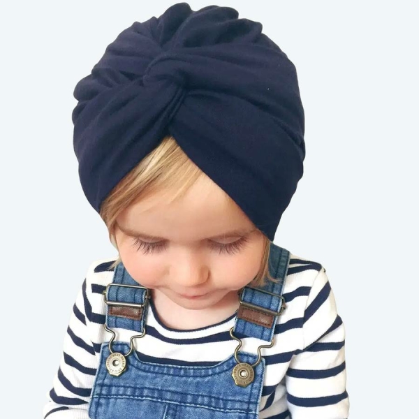 Turban en coton torsadé et noué pour bébé