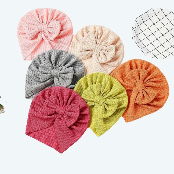 Turban en coton doux avec nœud papillon pour fille